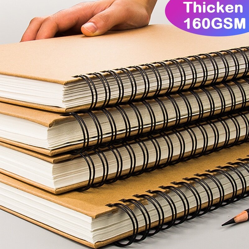 Profession elles Skizzenbuch dickes Papier Spiral Notizbuch Kunst Schule liefert Bleistift Zeichnung Notizblock Briefpapier niedlichen Gel stifte Bleistift
