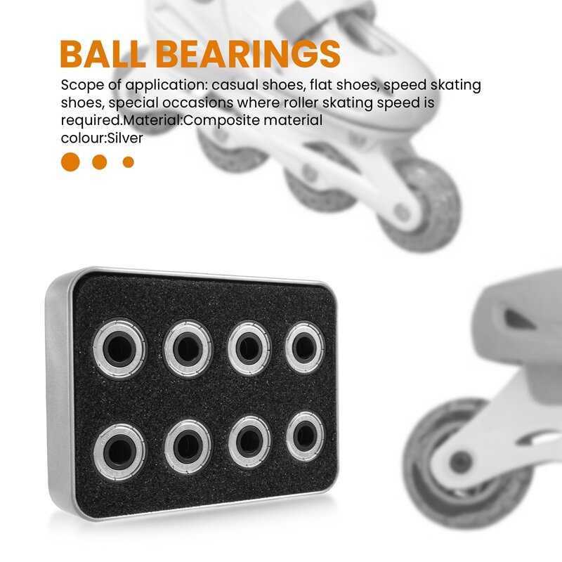 16Pcs BSB 608 ABEC-11 6 Bead Ceramic Skateboard Bearings Roller Skate Bearings Ice Skate Bearings Long Board Bearings