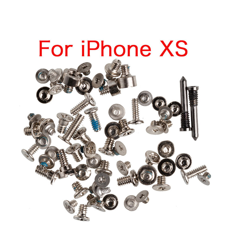 Set completo di viti per iPhone 6 6Pl 6s 6sPlus 7 7P 8 Plus X XR XS 11 12 Pro Max con 2x viti inferiori Kit riparazione parti di ricambio