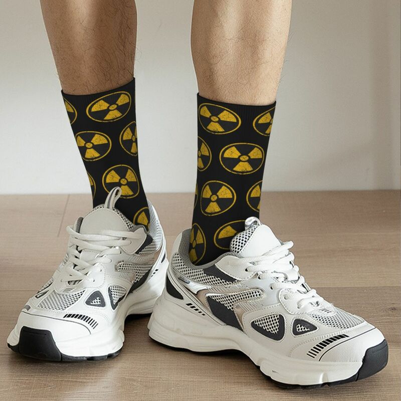 Strahlung Logo Vintage-Stil Socken Harajuku Schweiß absorbierende Strümpfe die ganze Saison lange Socken Zubehör Unisex Geburtstags geschenk