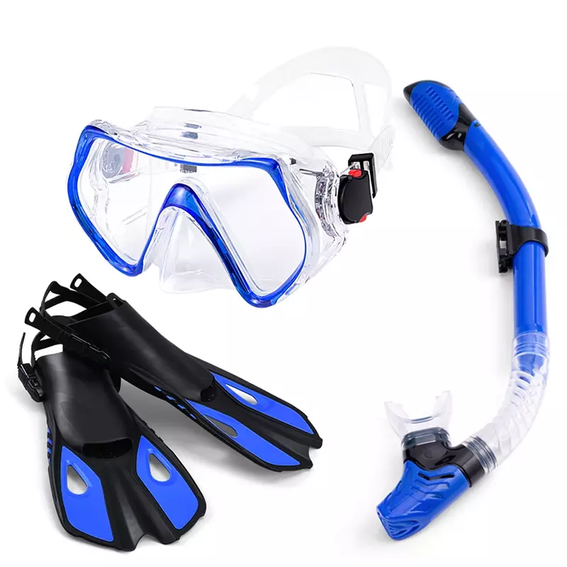 مجموعة زعانف السباحة تحت الماء للبالغين ، زعانف السباحة ، نظارات الغوص ، الغوص ، معدات غص ، الغوص