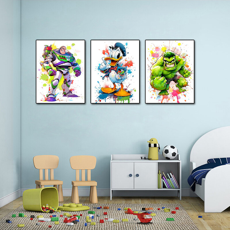 Disney-Mickey Spider-Man Pintura Diamante, completo Diamante Mosaico Bordado, Cartoon Buzz Lightyear, Ponto Cruz Arte, Decoração de casa, DIY