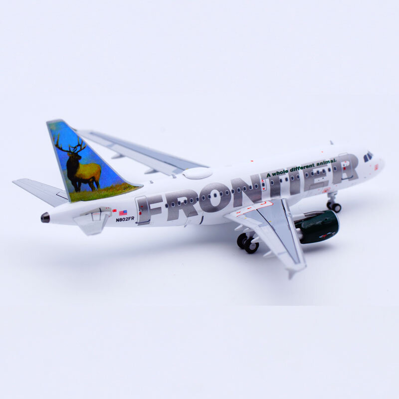 48010 Alloy Collectible Plane Gift NG Model 1:400 Frontier Airlines Montana the Elk Airbus A318 Diecast Model samolotu N802FR