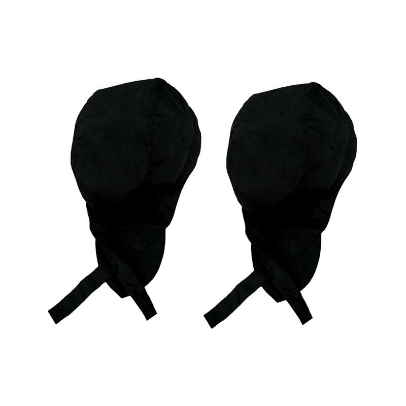 2x قبعات الطبخ قابلة لإعادة الاستخدام خدمة الغذاء القبعات بار عامل قبعات الشيف الأسود