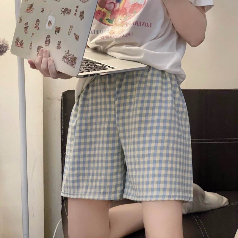 Штаны для сна, домашняя мягкая дизайнерская нежная летняя свободная Милая повседневная одежда для отдыха, шикарная молодежная одежда в Корейском стиле для студентов и общежитий