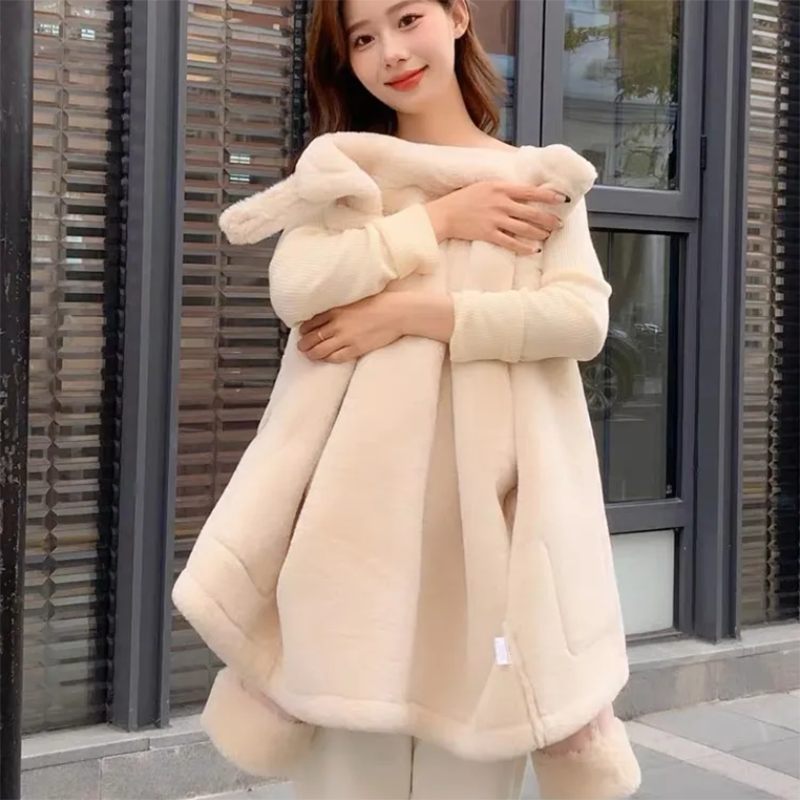 Blast Street Imitation Lamb Wool Jackets Women Overcoat Winter New Thicke Warm Parka Fashion Loose Fur One Cotton-Padded Jacket
