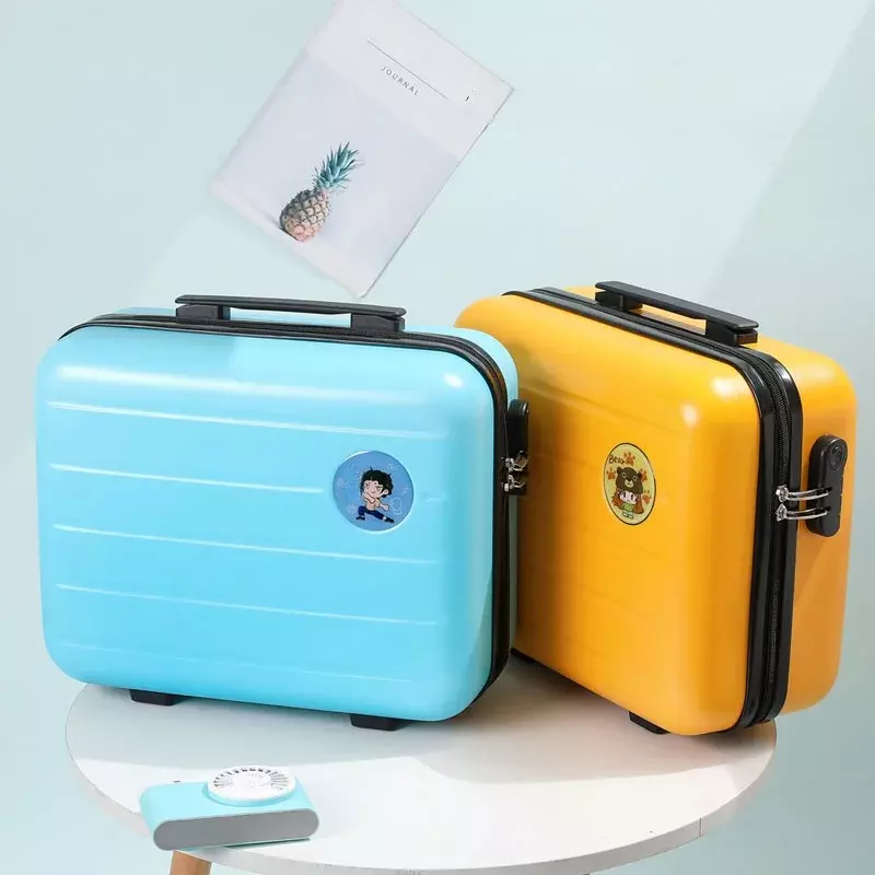 Scatola portatile da 4 pollici Ins piccola valigia da viaggio bagaglio borsa cosmetica carina scatola portaoggetti con blocco Password da 6 pollici nuovo