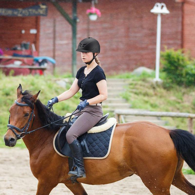Capacete Equestre Profissional para Equitação, Cobertura Meia Preta, Tampas de Proteção de Segurança Ajustáveis, Confortáveis de Vestir, Novo