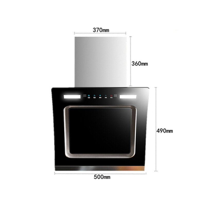 600mm Small Kitchen Extractor Hood Apartment Side Suction Range Extractor Hood Automatic Cleaning Home Applicance