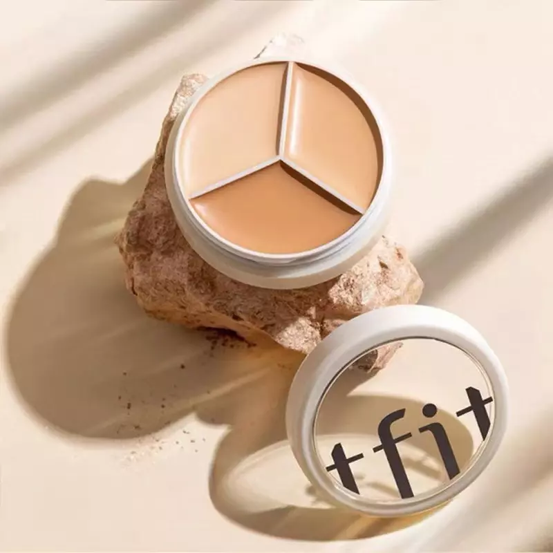 TFIT-corrector tricolor, 15g, Control de aceite, cubre manchas faciales y marcas de acné, suave y sedoso