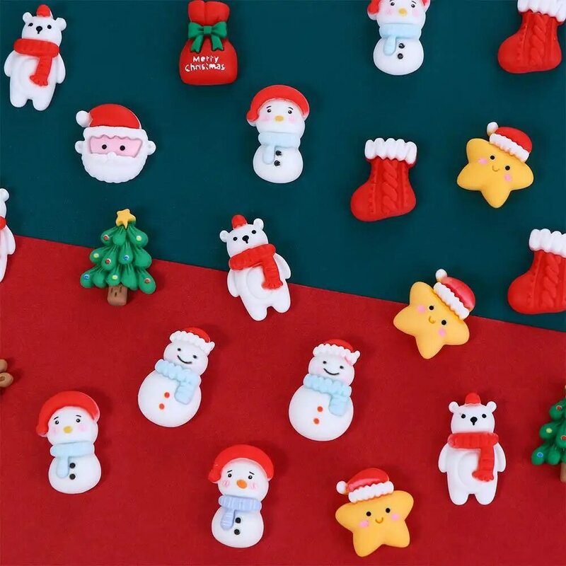 Papai Noel Desenhos Animados De Natal Patches, Estatuetas Padrão, Enfeites Em Casa, Ornamento De Ano Novo, Material De Arte