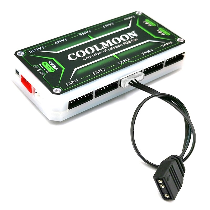 Fan Controller Adapter Kabel 5V 3-Pin Naar 6pin/ 4pin Converter 5V Argb 3Pin Om 4Pin 6Pin Voor Coolmoon Cool Moon Fans