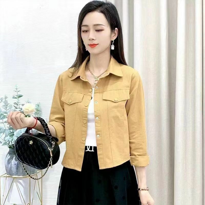 2024 New Spring Autumn Short Coat Female Korean Version Loose Slim Casual Thin Shirt Jacket Fashion Design Women Outerwear Top