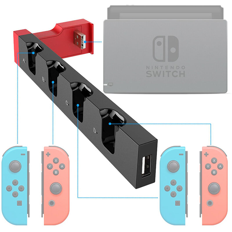 Voor Nintendo Switch Vreugde Con Controller Charger Dock Stand Station Houder Schakelaar Ns Vreugde-Con Spel Ondersteuning Dock Voor opladen
