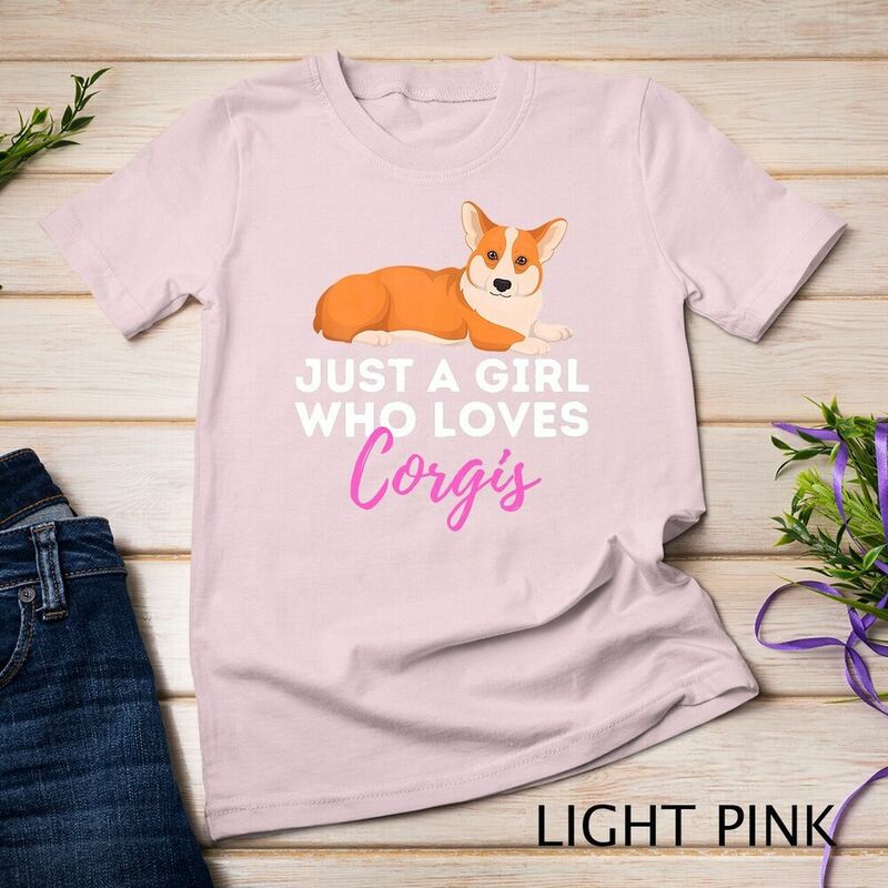 Unisex Galês Corgi Dog Lover T-Shirt, Apenas uma menina que ama Corgis, Amante do cão