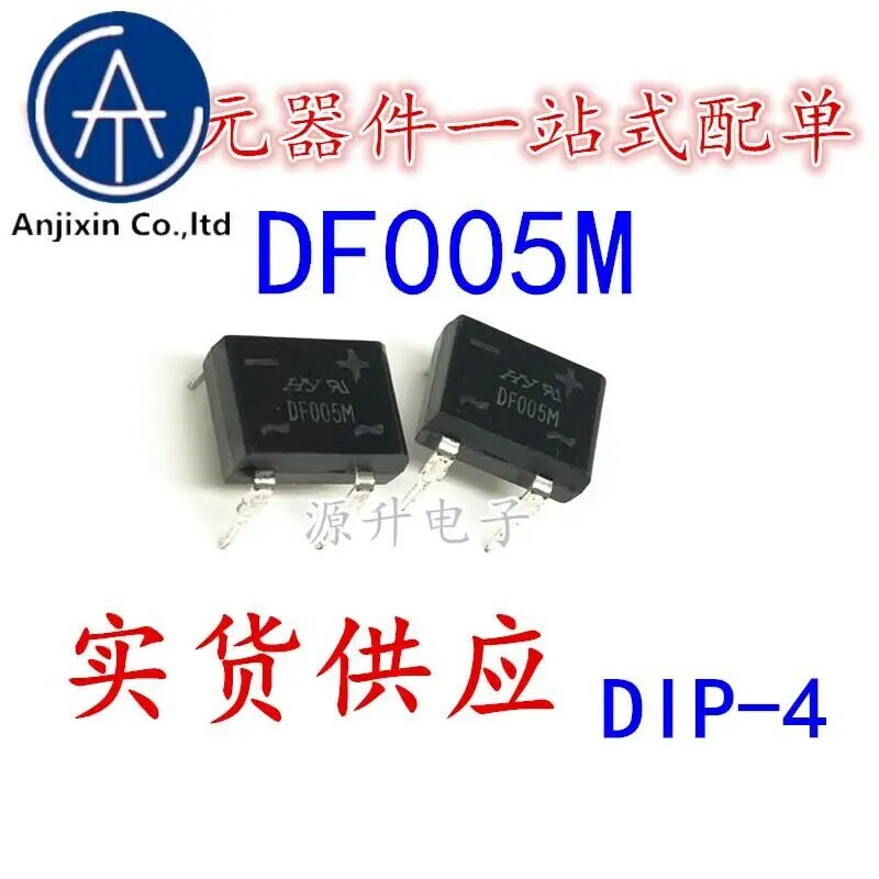 20 piezas-puente rectificador original DF005M para montaje en PCB DIP-4, novedad, 100%