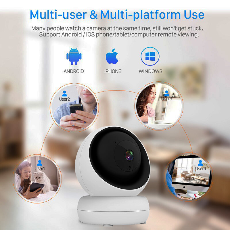 3MP ICSee MINI WIFI Camera Smart Home Two Ways AUDIO Auto Tracking Wireless Security Camera Indoor