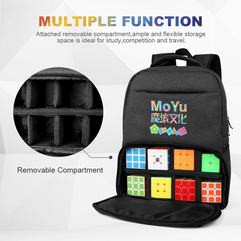 Moyu tas ransel profesional hitam tas ransel untuk sihir Puzzle kubus 2x2 3x3x3 4x4 5x5 6x6 7 8x8 9x9 semua lapisan mainan set