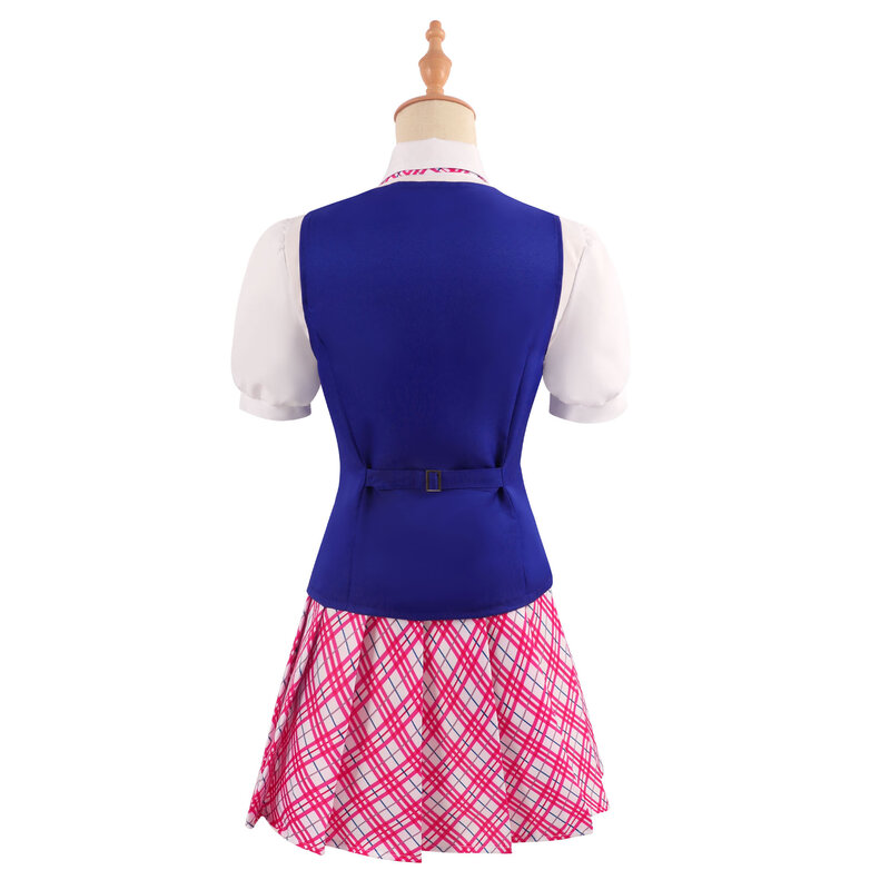 Delancey Devin Cosplay Costume Anime Princess Charm School Shirt Vest Skirt Set School Uniform Girls Halloween Party Suit