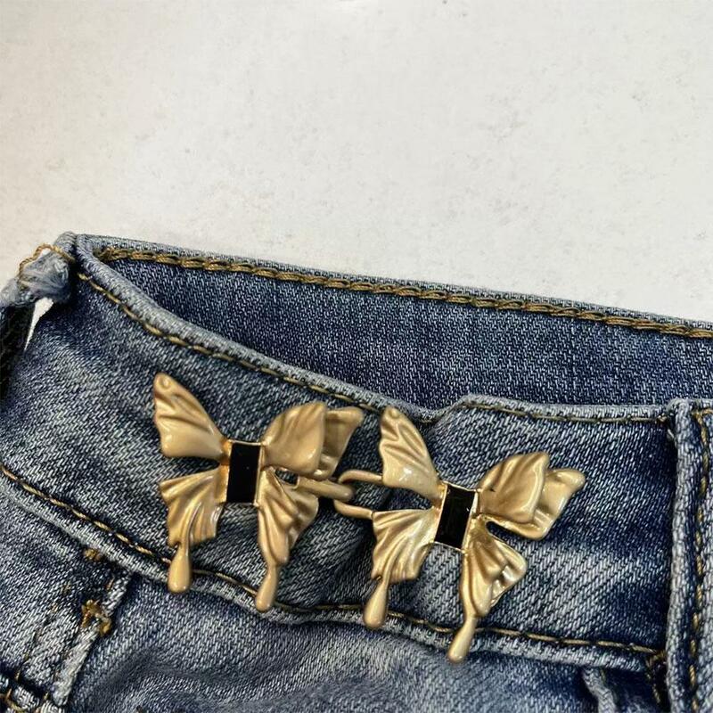 Adjustable Waist Tighting Pin Women Alloy Brooch Buckles Pin Coat Waist Jean Vintage Pants Jeans Pins Detachable Button But Y6J6