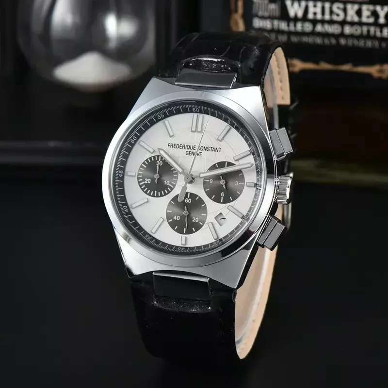 2024 New Watches For Men Chronograph Work 6-Hands Quartz Steel Strap Daily Waterproof Frederique Constant Clocks Free Shipping