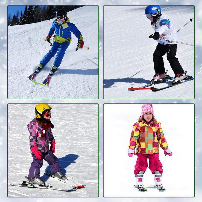 Konektor ujung Ski portabel, peralatan belajar Ski musim dingin alat bantu latihan Ski luar ruangan latihan olahraga aksesori papan salju
