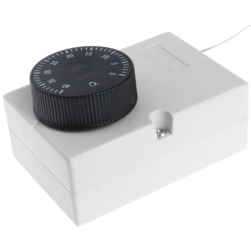 Contrôleur Thermostat à sonde 120mm/ 4.72 interrupteur température en plastique AC220V 0-40 ℃, Installation facile,