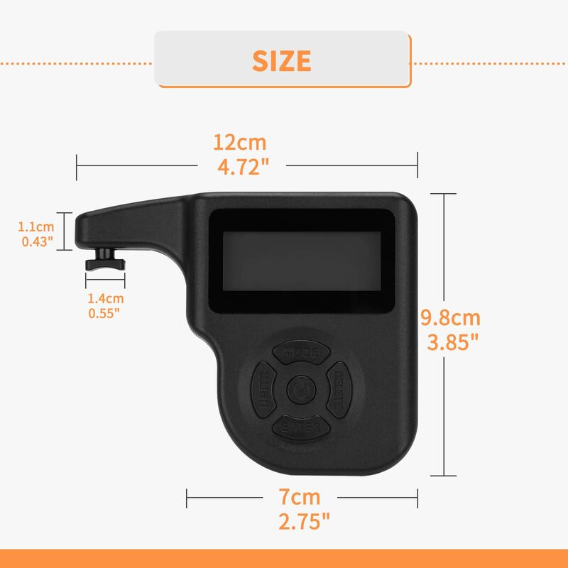 Medidor de tracción de gatillo Digital profesional, escala de 0 a 12 libras, incrementos de 1 onza para lectura precisa, medidor de tracción de gatillo con pantalla LCD