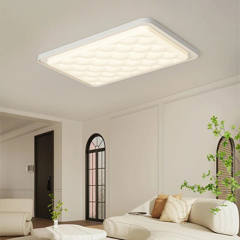 Plafonnier LED rectangulaire ultra fin, design moderne, éclairage d'intérieur, luminaire décoratif de plafond, idéal pour un salon ou une chambre à coucher