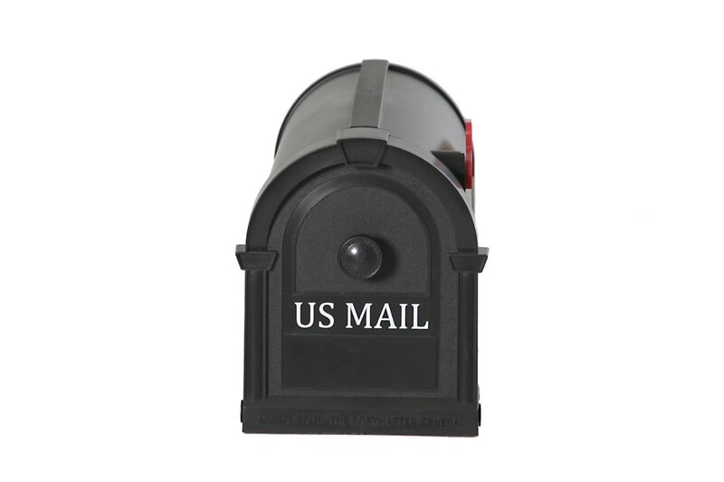 صندوق بريد بلاستيك رباعي البريد ، صندوق بريد أسود