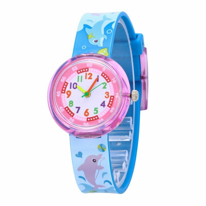 Cartoon Bee Bloem Horloge Kinderen Fashion Casual Eenhoorn Pony Kids Quartz Horloges Voor Student Jongens Meisjes Klok Meisje Horloge