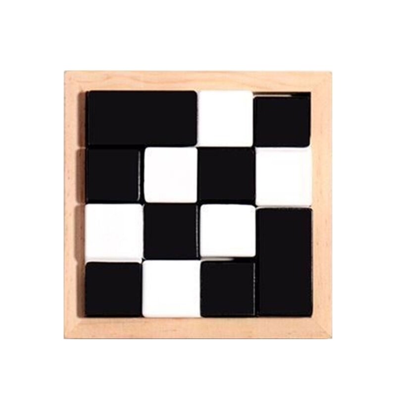 Juguete bloques ocultos para niños, rompecabezas bloques blanco y negro, juguete bloques construcción, juguete