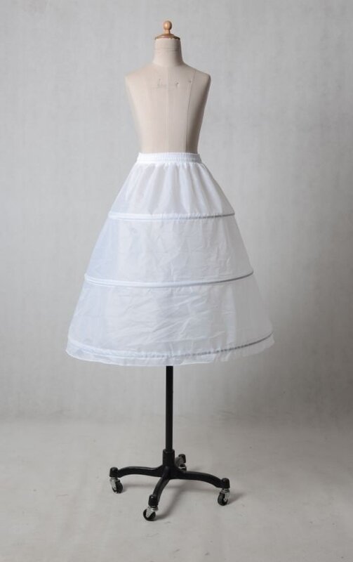 Enagua corta de 3 aros para novia, falda de crinolina, vestido de niña de flores, 45cm