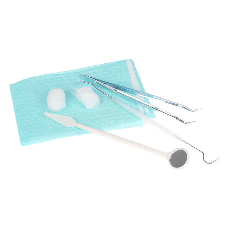 1set Kit per l'esame di strumenti dentali monouso medici Kit di dispositivi dentali multifunzione strumento per specchietto per la bocca