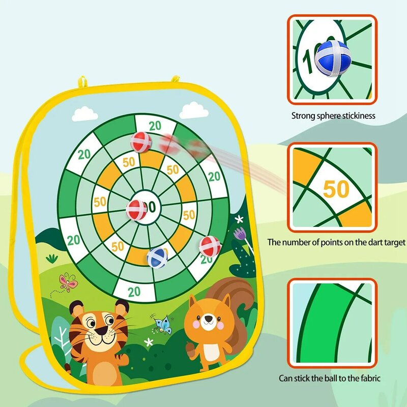 Speelgoed Sport Dubbelzijdig Dartbord Voor Kinderen Zitzak Toss Spel 3 In 1 Draagbare Worp Bal Sport Spel Beste Cadeau Voor Kind A