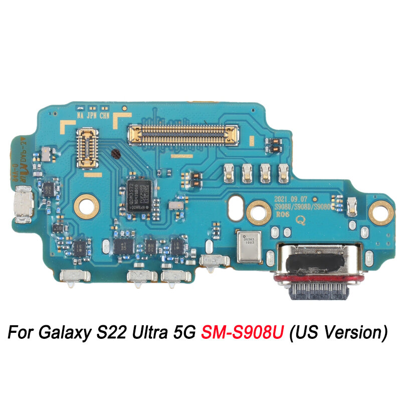 Плата зарядного порта для Samsung Galaxy S22 Ultra 5G (версия для США)/SM-S908U (версия для ЕС)
