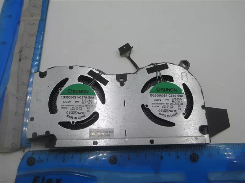 Ventilateur de refroidissement d'ordinateur portable pour EG50060S1-C570-S9A DC5V L:0.35A R: 0.3l'autorisation 023.100NJ.0001 A01 0H1YC7 Ventilateur