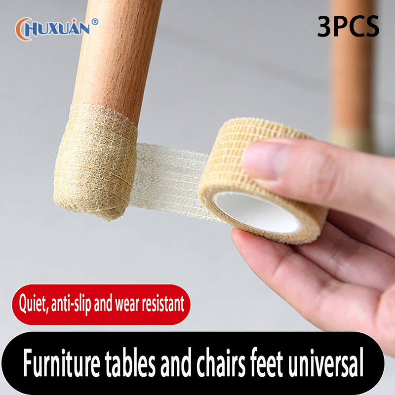 Penutup kaki kursi berperekat, dapat digunakan kembali Anti-slip pelindung kaki meja furnitur bantalan kaki pembungkus penyerap guncangan