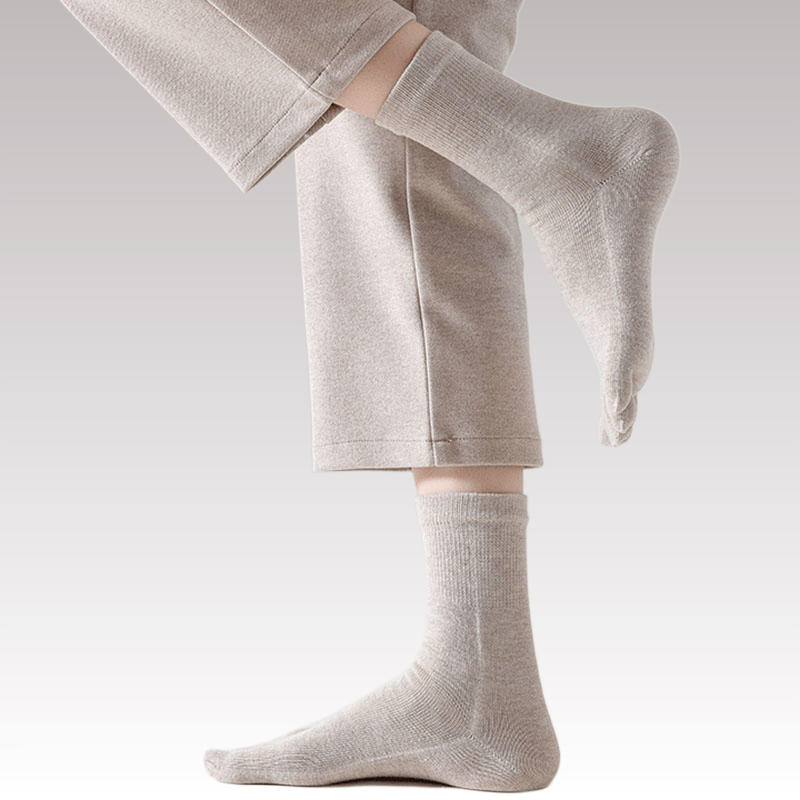 Calcetines de tubo medio para hombre, calcetín de algodón absorbente del sudor, transpirables y elásticos, 5/10 pares