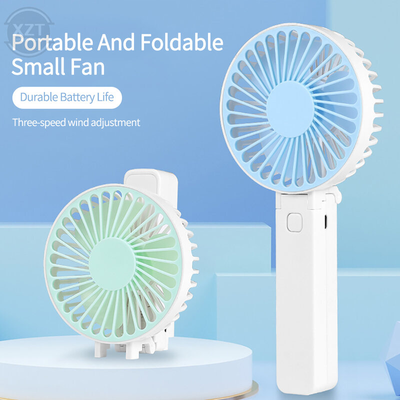 1Pcs Portable Fans Handheld USB Rechargeable Fan Mini Desktop Air Cooler Outdoor Fan Cooling Travel Hand Fans