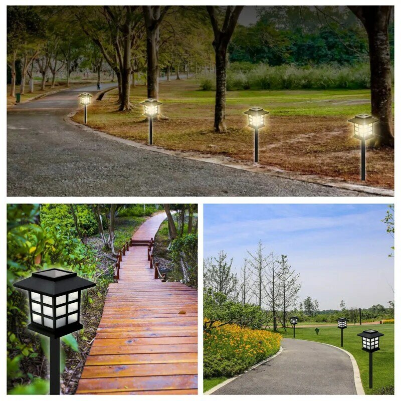 야외 태양광 정원 잔디 조명, IP65 방수 파비온 거리 마당 야채 정원 및 테라스 조명, 에너지 LED 램프