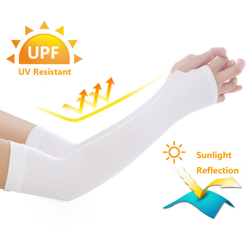 Солнцезащитный чехол на руку, летние охлаждающие рукава на руку, открытые большие пальцы, солнцезащитные рукава для бега, занятий спортом на открытом воздухе