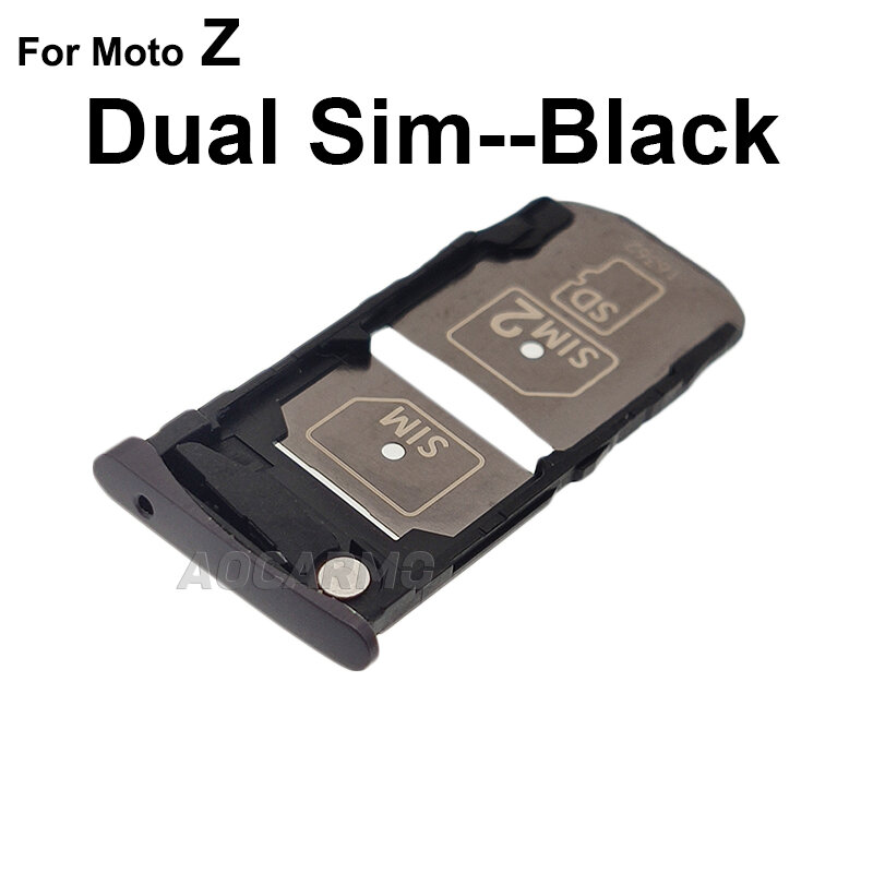 Aocarmo – plateau de carte Sim double/simple, support de fente, pièces de rechange pour Motorola Moto Z XT1650