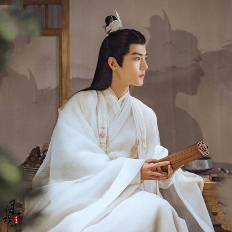 Китайская драма ТВ Yu Gu Yao Shiying костюм Xiaozhan аналогичный стиль Xiao Zhan Shiying Хан одежда белая ханьфу