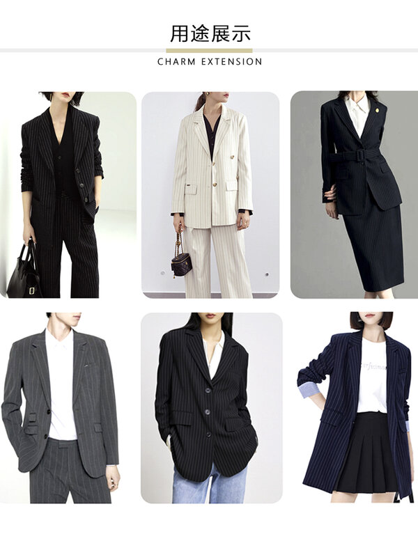 New Bold Stripes Suit Fabric uomo e donna Business Wear moda Casual formale