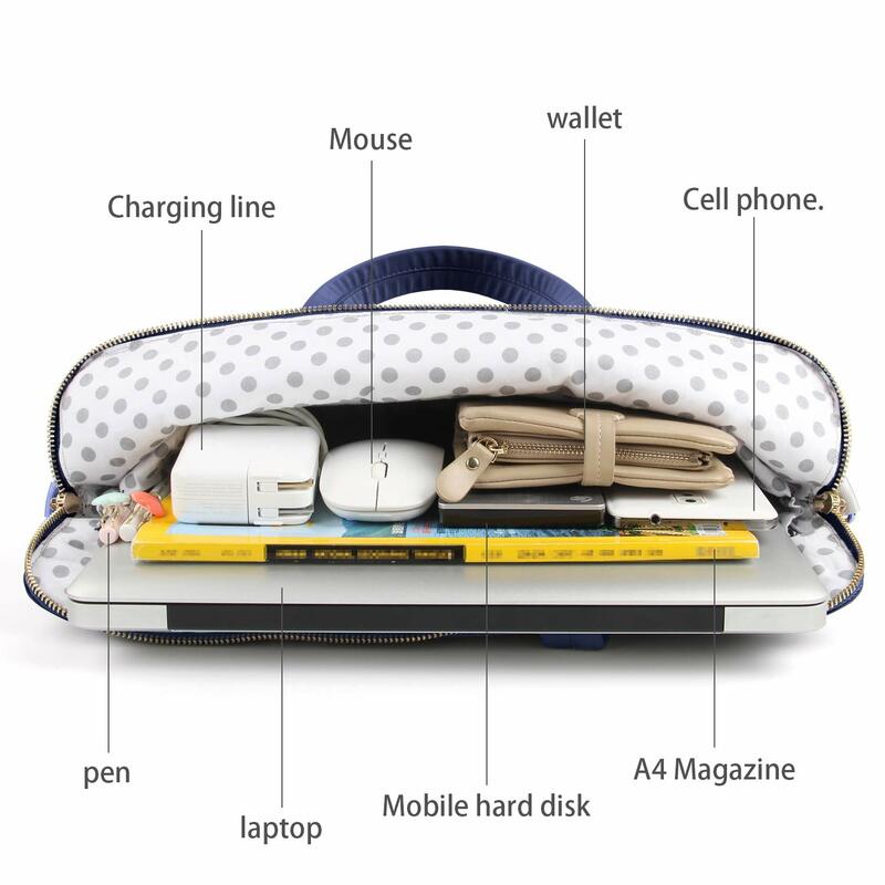 Sac d'ordinateur portable pour femme, 15.6 pouces, 16 accessoires de transport, petit fourre-tout, sac à main de voyage, mignon, 15