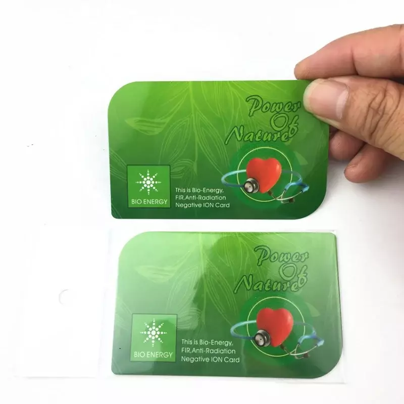Custom  oem negative ion energy card bio quantum energy Bio energy card anti radiation patch/sticker for people healthcare