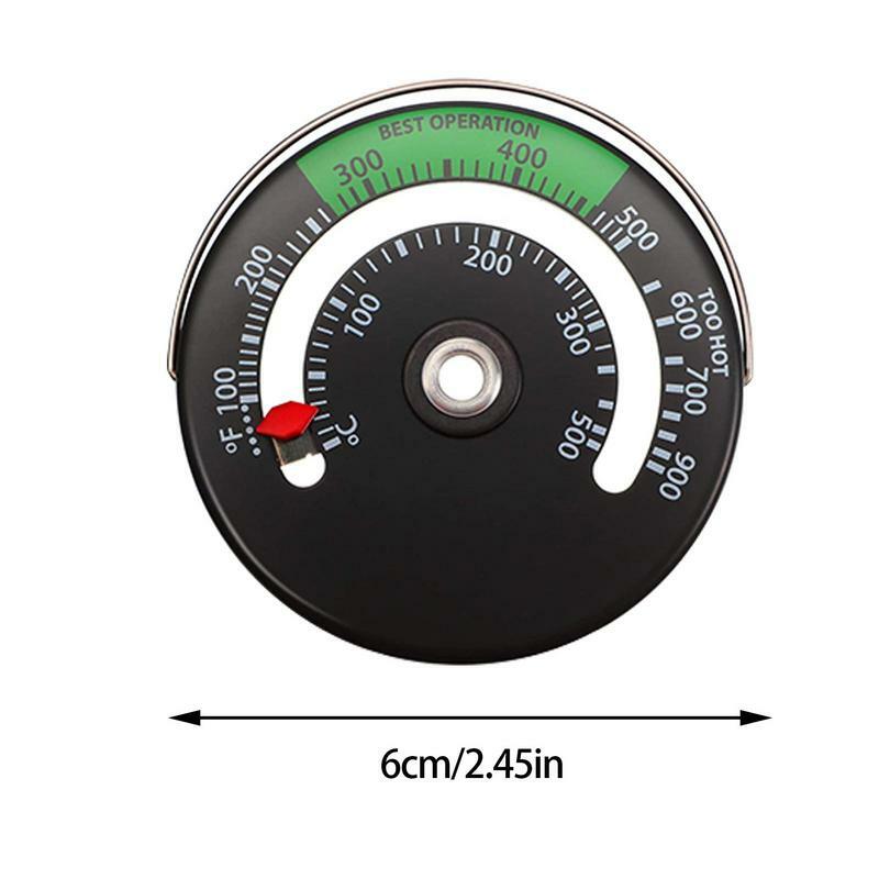 Termometer kompor kayu, aksesori perapian termometer atas suhu untuk kompor atas dan kompor pelet