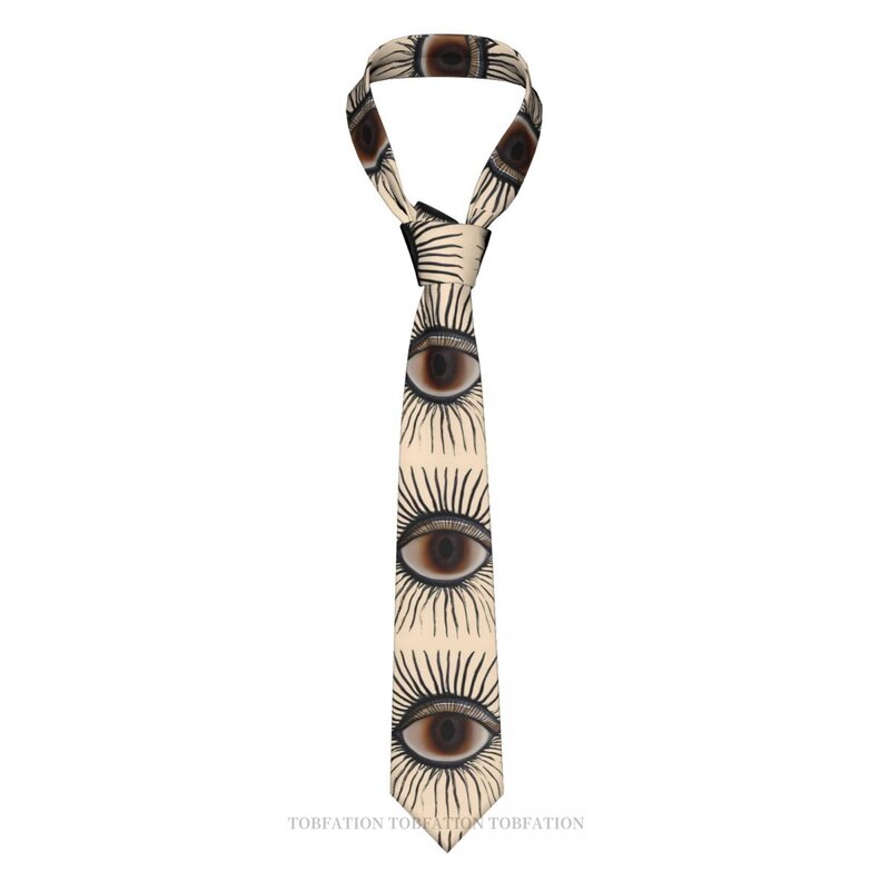 3D Eye Illuminati Impressão Gravata, Gravata de poliéster, Acessórios Camisa, Decoração do Partido, Novo, 8cm de largura