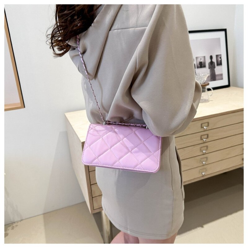 Bolso de hombro suave para mujer, bolso de mano Popular de Color sólido, bolso de cosméticos de moda con temperamento, nuevo